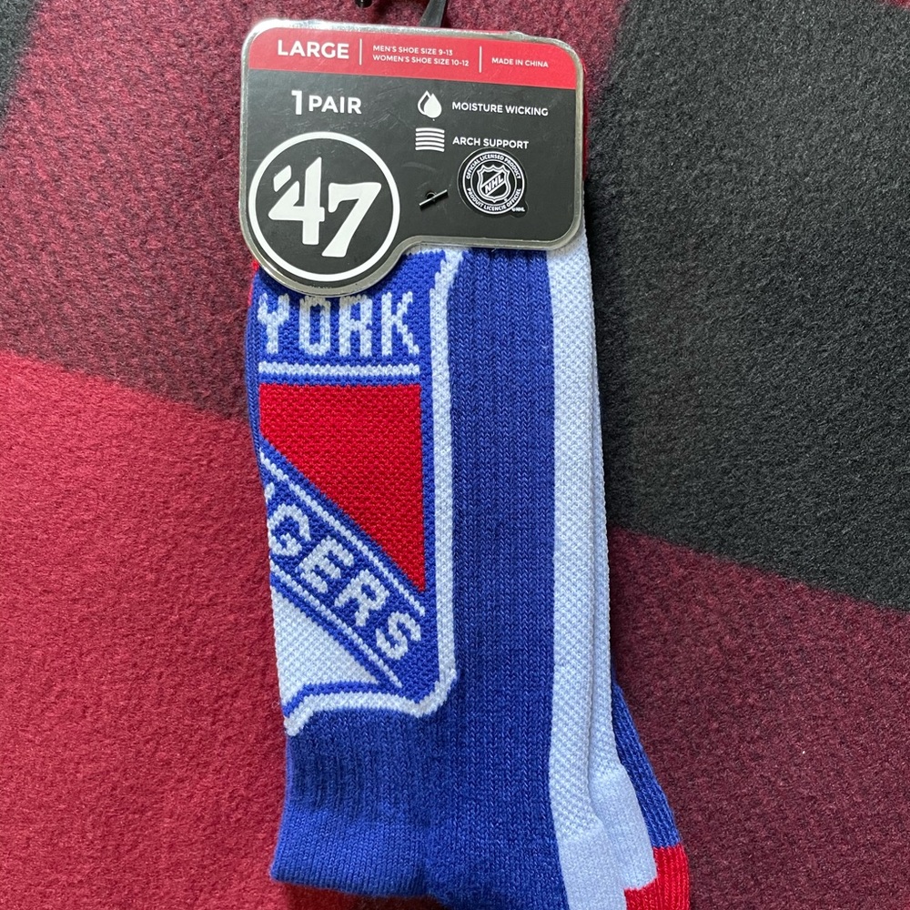 NHL New York Rangers Socks Adult Large
